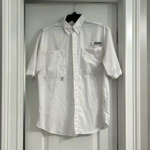 White Columbia fishing shirt M